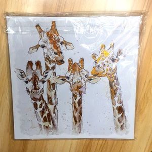 NIP Giraffe Canvas Artwork Wall Hook Home Decor